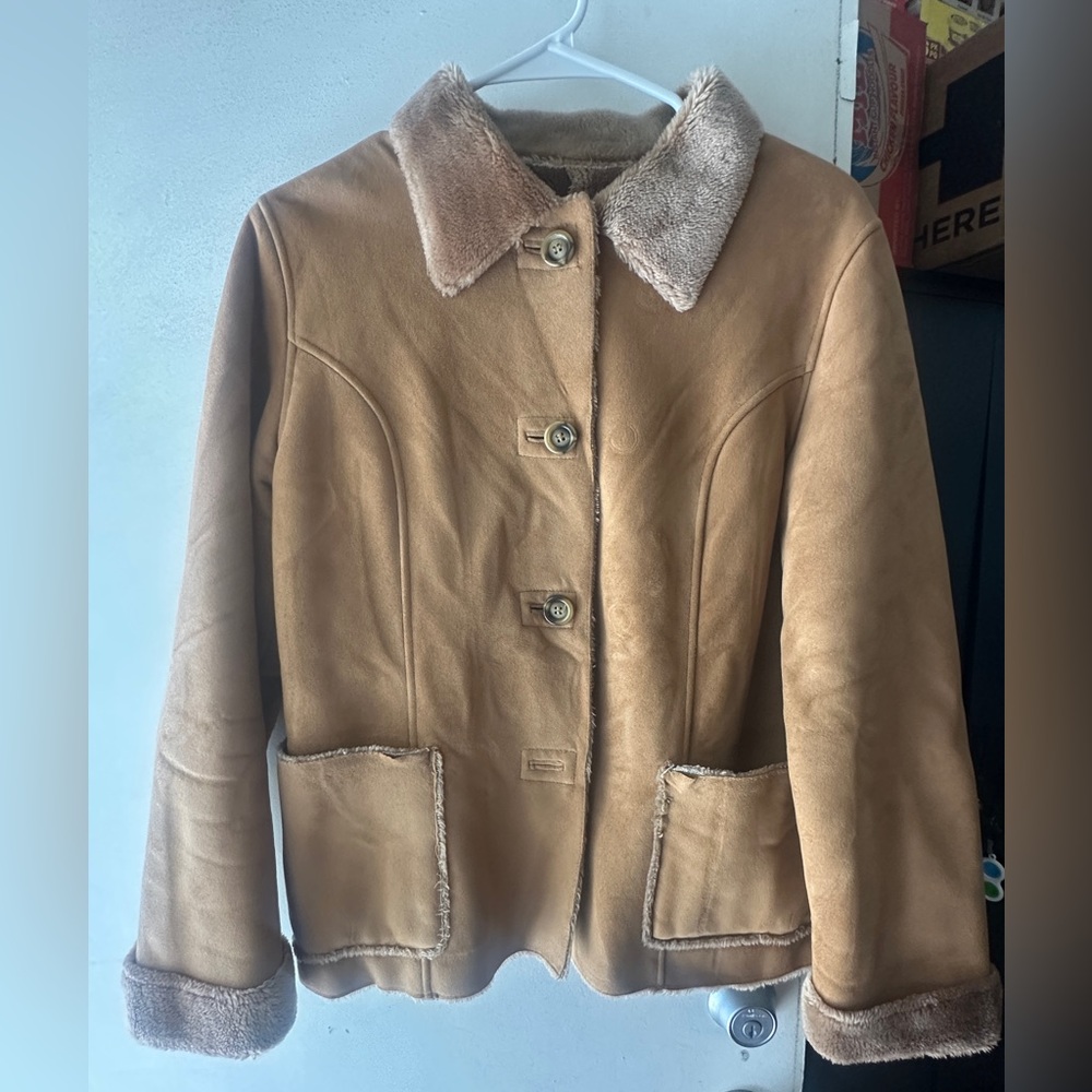 Women's Tan Shearling Jacket